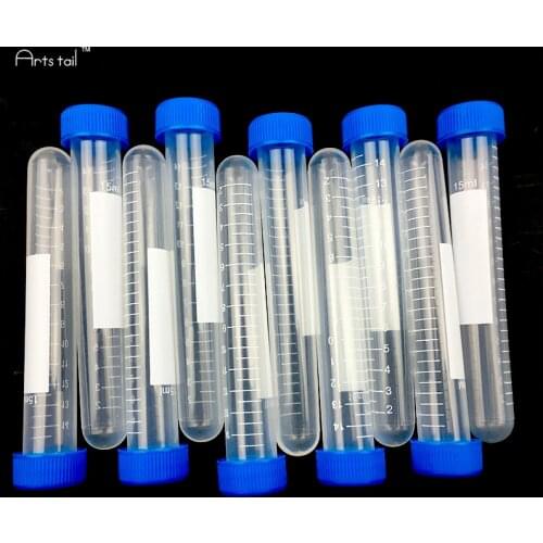 15ml Centrifuge Tubes 50PCS Round Bottom Screw Striking EP Sample Tube With Scale High Temperature Pressure Laboratory Supplies