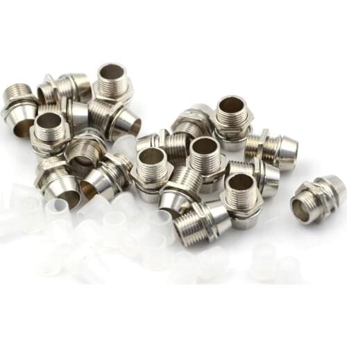 New 20pcs/pack Copper 5mm Light Emitting Diode LED Holder Mount Panel Display Thread Mount Holder Size 8mm Wholesale