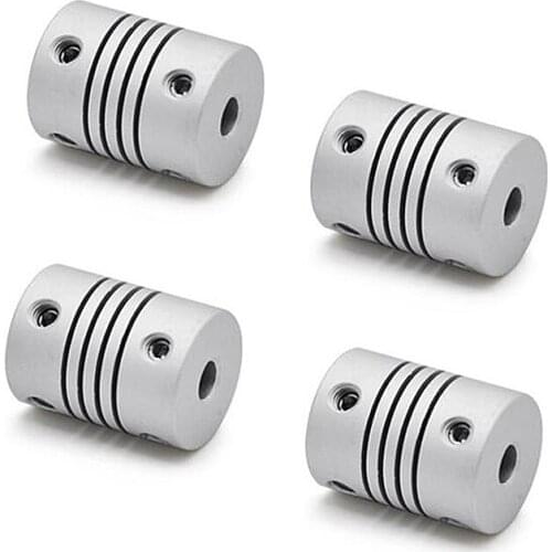 4pcs/lot 5mm-8mm Flexible Coupling CNC Motor Jaw Shaft Coupler Flexible Coupling OD 19mm Length 25mm CNC Router Machine Parts