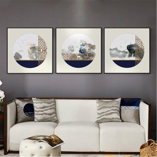 Abstract Traditional Chinese Style Landscape Wall Art Canvas Paintings Pictures Prints For Living Room Home Office Decor Posters