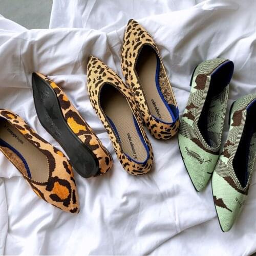 Flats Women Shoe Female Pointy Ballet Slip-on Loafers Soft Sole 3D Wool Knitted Pregnant Moccasins Women Boat Shoes Casual Flats