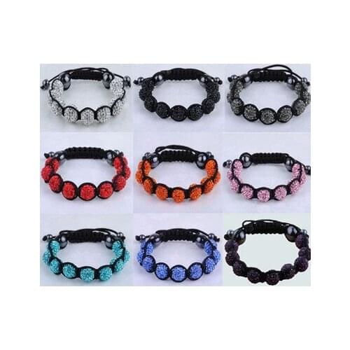Free shipping Disco Ball Beads Bracelet fasion Christmas Gift jewelry Discount crystal rt3s