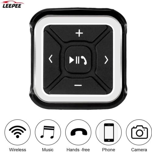 For Android IOS Wireless Bluetooth for Media MP3 Music Play Steering Wheel Remote Control Smartphone Control Portable