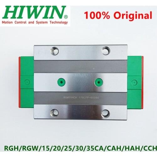 Original HIWIN linear guide block carriage RGH/RGW/15/20/25/30/35CA/CAH/HAH/CCH for RG linear rail CNC router parts