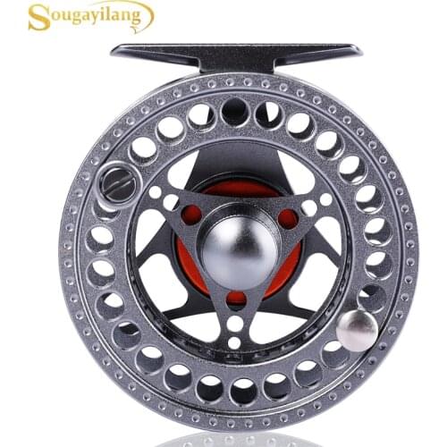 Sougayilang 5/6 Fly Fishing Reel 2+1 BB High Strength Aluminum Body Fishing Wheel Gear Lake River Fishing Tackle Max Drag 11kg