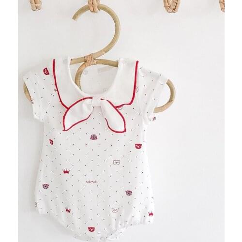 New 2020 Summer Kids Girl Clothes Infant Baby Girls Sleeveless Dot Printing Rompers Newborn Baby Girls Clothes
