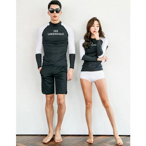 Womens Mens Rashguards 2pcs set Long Sleeve Sun UV Protection Swim Surf Yoga Running Yoga Bathing Suits Tracksuit Black