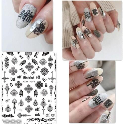 Newest Hanyi385 3d nail sticker decals Japan type DIY decorations for nail accessory