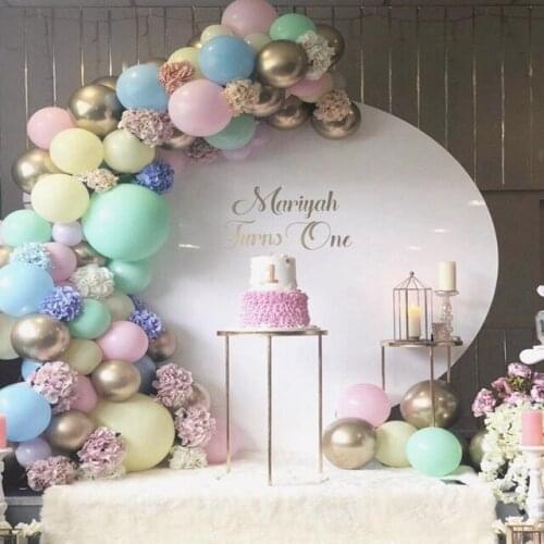 New design mental material white acrylic wedding backdrops arch for sale yudao276