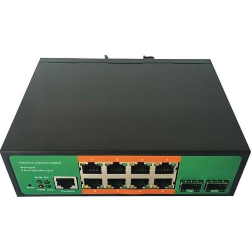 Industrial grade 2 optical 8 electric gigabit self-healing loop network switch Gigabit self-healing ring network transceiver