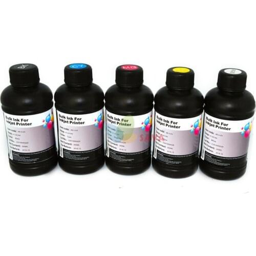 250ML 5Bottles/Set LED UV Ink For DX4 DX5 DX6 DX7 Printhead For Epson 1390 R1800 R1900 4800 4880 7880 9880 UV Flatbed Printer