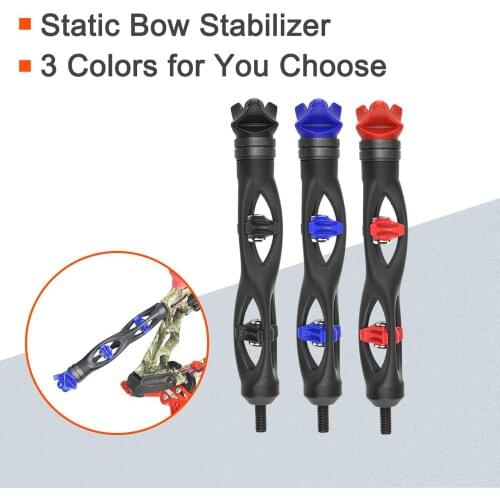Static 6" Trophy Ridge Bow Stabilizer Unique Design Allows Air 3Colors Silencer Balance Rod Bar Archery Compound Bow Accessories