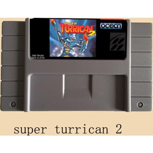 Super turrican 2 16 bit Big Gray Game Card For USA NTSC Game Player