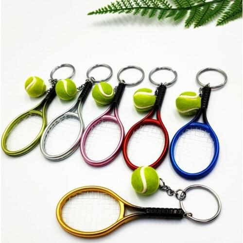 Souvenir key chain mini tennis racket key chain car key chain backpack