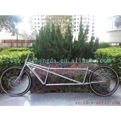 MTB tandem bike frame light weight titanium tandem bike frame with S&S coupler made chinese titanium mtb tandem bicycle frame
