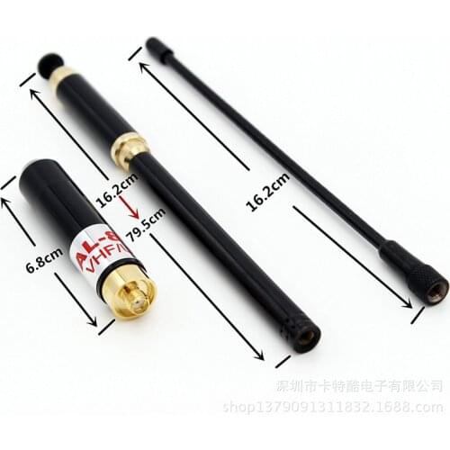 High Gain AL-800 Dual Band VHF UHF Telescopic Antenna for PRYME Kenwood HYT BAOFENG WLKIE TALKIE SMA-F BNC retractable Antenna