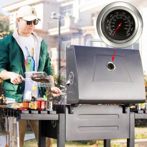 BBQ Thermometer 100-1000 Fahrenheit Degree Barbecue Charcoal Stainless Steel Cooking Thermometer for Oven Wood Stove Accessories