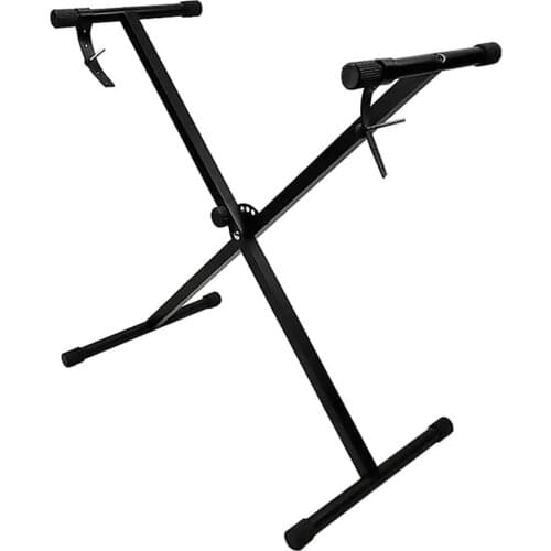 Universal Folding Piano Keyboard Stand Bracket X-Style Heavy Duty Metal Material with Anti-Slip Rubber Caps for MIDI Keyboard