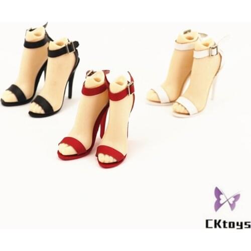 1/6 Scale female Soldiers high-heeled sandals has feet fit JIAOU PH TBL action figure body