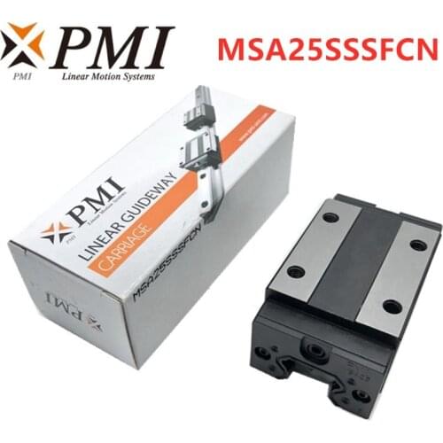 100% Original PMI block MSA25S MSA25S-N MSA25SSSFCN linear guideway slider block carriage for CO2 laser machine CNC router rail