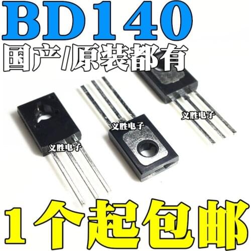 3PCS New and original BD140 PNP 1.5A 80V TO-126 Power triode transistor Power transistor, the pipe triode