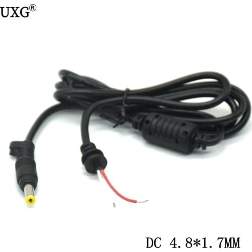 4.8*1.7mm 4.8x1.7mm DC Power Charger Plug Cable Connector for Hp 510 530 550 620 625 Compaq Presario C300 C500 Laptop Cable 1.2m