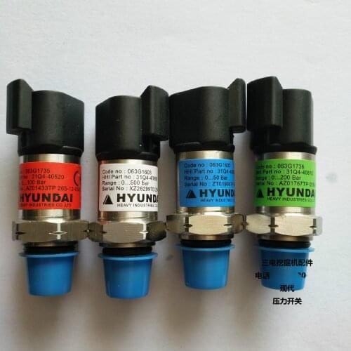 Excavator accessories R130/215 / 225/305 -7 / -9 hydraulic pump high and low pressure sensor pressure switch digger parts