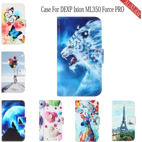 Case For DEXP Ixion ML350 Force PRO Case Fashion Cartoon Pattern High Quality leather protective cover Mobile phone bag
