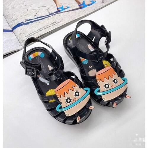 Childrens Mini Melissa 2020 summer Sandals Kids Girl antiskid jelly shoes cartoon Little Pudding Boys candy shoes Beach HMI015