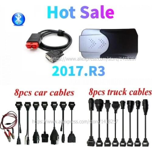 New vci for delphis vd ds150e cdp usb bluetooth obd obd2 scanner 2017.R3 diagnostic OBD2 repair tool +car/truck cables to choos