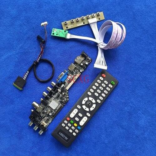DIY Kit Digital signal 1280*720 DVB AV VGA USB HDMI-compatible LCD LED 40 Pin LVDS Screen controller board Fit B101EW01/B101EW02
