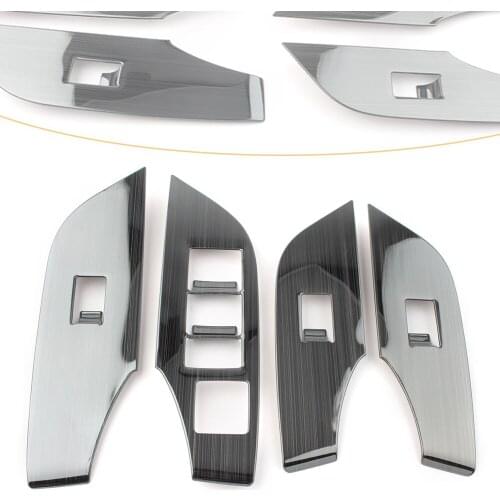 For Toyota RAV4 2019-2020 Car Interior Window Lift Panel Switch Molding Decoration Cover Trims 4Pcs/Set