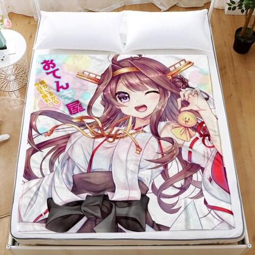 Cartoon Anime Flannel Blanket 3D Print Pretty/Cute/Sexy Girl Fleece Blanket For Kids Adults Throw Blanket Home Sofa Blanket