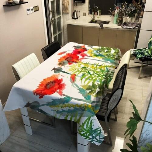 Round Tablecloth City Street Flower Landscape Pattern Washable Dustproof Mantel Redondo Manteles De Mesa Tafelkleed Mantel Nappe