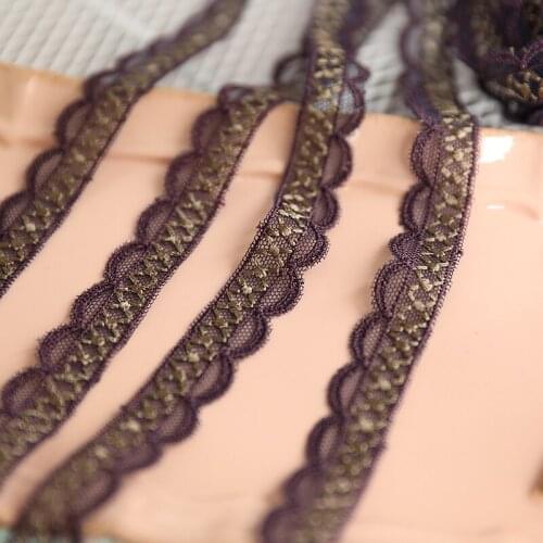 Lace accessories Good quality purple embroidered lace 1.5cm D1503