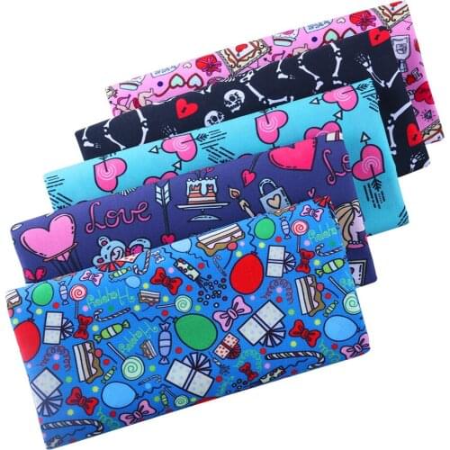 Patchwork sewing tablecloth fabric cartoon girl polyester cotton polyester printed quilt tulle embroidery DIY 50*140cm1 piece