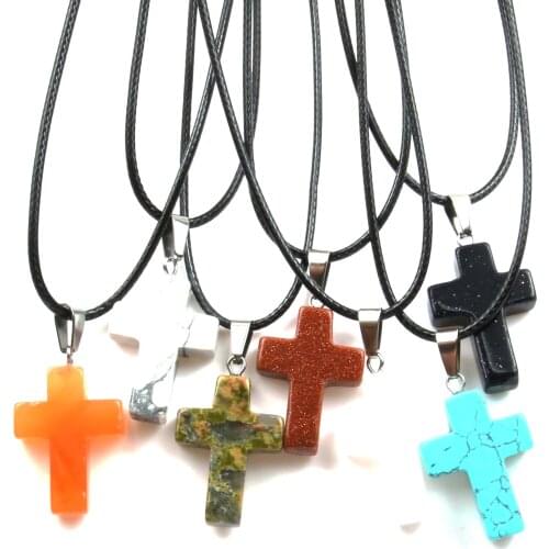 Cross-shaped Malaysian Jades Pendant Reiki Healing Natural Stone Amulet DIY Jewelry Personality Gift Size 18x25mm
