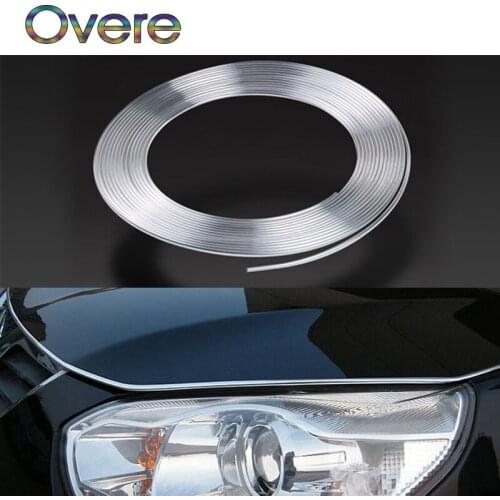 Overe 3M Car Interior Mouldings Chrome Strip DIY For Hyundai Solaris I30 creta IX25 Suzuki Swift SX4 Lada Vesta Granta Kalina
