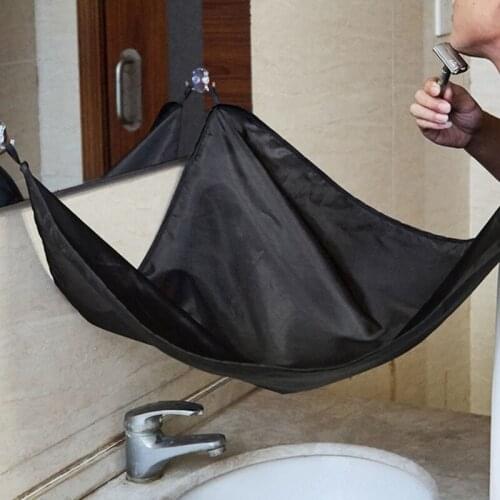Beard Apron Hair Clippings Catcher Grooming Bib for Men 2 Suction Cups Q1FB