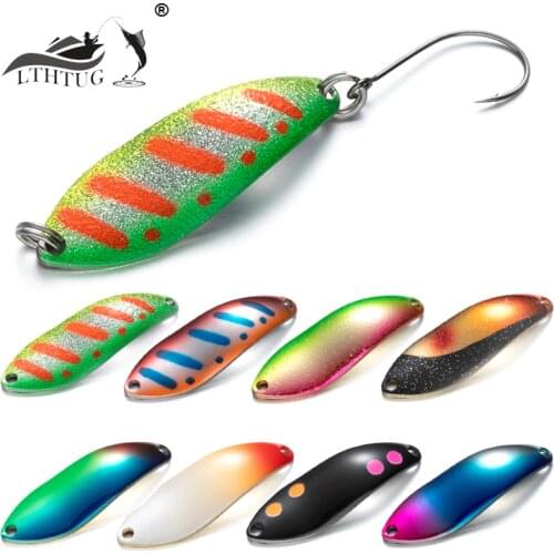 LTHTUG Peche BUX SPOON 3.8g Spoon Bait Spinnerbait Copper Metal Fishing Lures For Trout Pike Perch Salmon