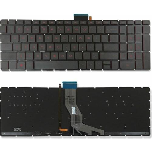 New for HP Omen 15-ax002la 15-ax201la 15-ax016tx 15-ax007ur 15-ax022tx 15-ax040tx 15-ax029tx English US keyboard red backlit