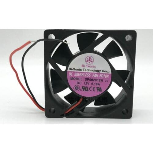 Original sp602012h DC12V 0.18a 6cm 6020 2-wire cooling fan