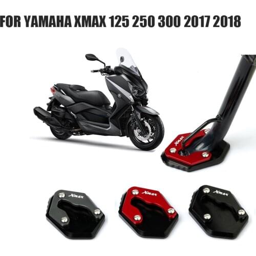 For YAMAHA XMAX 125 250 300 2017 2018 Motorcycle CNC Centre Mount Foot Stand Center Stand Extension Enlarger Pad