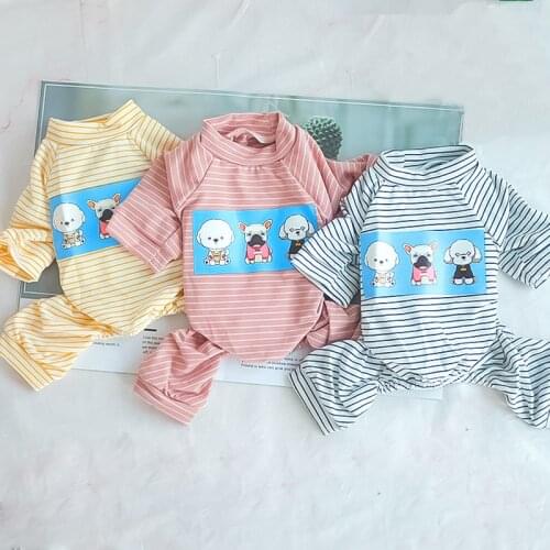 Striped Dog Pajamas Clothing For Dogs Jumpsuits Small Medium Dog Clothes For Dogs Pets Clothing Puppy Pet Sleepwear Chihuahua