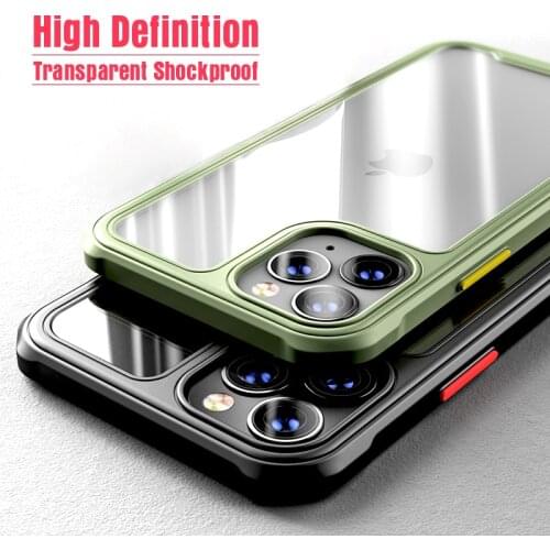 Transparent Clear Case For iPhone 12 11 Pro Max XS XR X R 7 8 Plus iPhone11 Shockproof Soft Silicone High Definition Full Covers