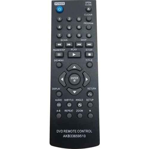 AKB33659510 Remote Control Replaced FOR LG DVD Player DP122 DP520 DP522 DP822 DP932 DVX340