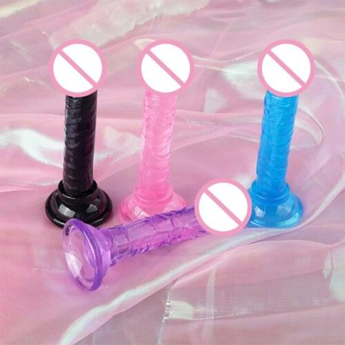 4 Colors Realistic Dildo with Suction Cup Anal Plug Mini Penis Adult Sex Toy for Women Men Couples