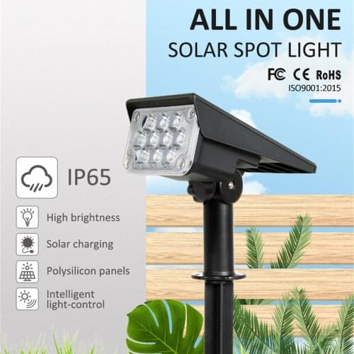 Garden LED Solar Light Waterproof Solar Lawn Light Outdoor LED Street Light Sunlight IP65 Patio Yard Pathway Lighting Decoration