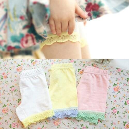 2021 Korean Style Fashion 3 4 6 8 10 12 Years Children Lace Patchwork Short Safety Security Pants Kids Baby Girls Shorts Summer