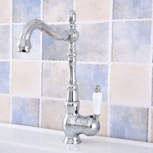 Bathroom sink faucet cold and hot bathroom faucet chrome water mixer tap brass basin faucet mixer zsf651